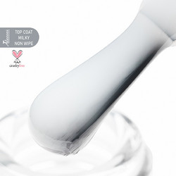 Alezori Milky Non Wipe Top Coat Ημιμόνιμο Βερνίκι Νυχιών 15ml