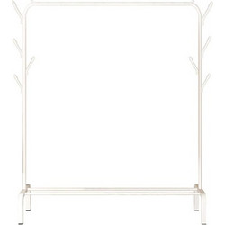 UNBRANDED Κρεμάστρα δαπέδου HUH-0127, μεταλλική, 110x40x150cm, λευκή