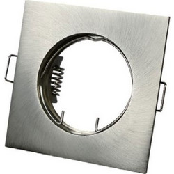 Χωνευτή βάση Σποτ GU10 Τετράγωνο METALLICA A Ματ Chrome Σώμα 2013110 VITO