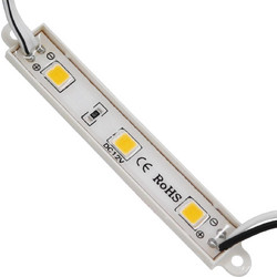 GLOBOSTAR MODULARI 73702 Module LED 0.8W 70lm 120 DC 12V Αδιάβροχο IP66 3 x SMD5050 Chip Θερμό Λευκό 2700K Dimmable - Μ8.7 x Π1.3 x Υ0.5cm - Πακέτο 20 Τεμαχίων
