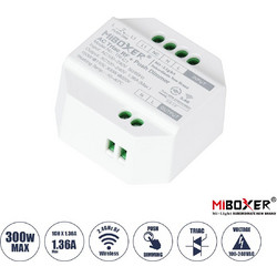 GLOBOSTAR MiBOXER-TRI-C1 71432 AC Triac RF 2.4Ghz & Push Dimmer με 1 x 1.36A 300W Κανάλι AC 220-240V 1.36A 300W Max IP20 - RF 2.4Ghz & Push Dimming - Μ5 x Π5 x Υ2.3cm