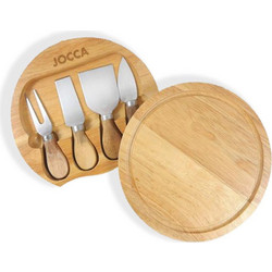 Jocca Cheese Board And Knives Set Wood - (J-5182)