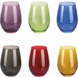 Galileo Σετ 6 ποτήρια νερού 600 ml από γυαλί Luce Color Sibilla 5912954