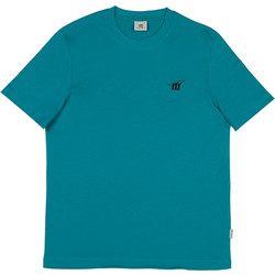 HENRY COTTONS T-SHIRT ΛΑΙΜΟΚΟΨΗ 100%ΒΑΜΒΑΚΙ ΜΕ ΚΕΝΤΗΜΕΝΟ LOGO ΕΜΠΡΟΣ ΚΑΝΟΝΙΚΗ ΓΡΑΜΜΗ