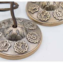 Premium Brass Tibetan Tingsha - Seven Chakra - approx 7cm (255gm)