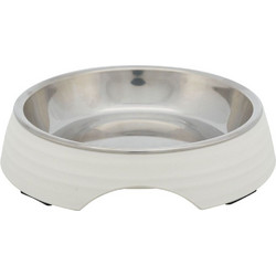 Trixie Πιάτο Μελαμίνης/Ανοξείδωτο Άσπρο 200ml/14cm