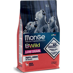 Monge Bwild Puppy & Junior All Breeds Low Grain with Deer 12kg