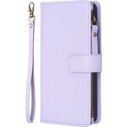 Tel1 Xiaomi Redmi Note 13 Pro Plus 5G Card Slots Zipper Wallet Flip Θήκη Βιβλίο - Purple