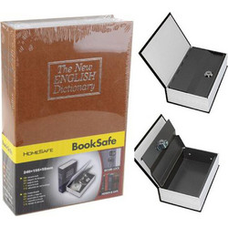 Βιβλίο χρηματοκιβώτιο με κλειδαριά 240x155x55mm HOMESAFE KBS-801 καφέ