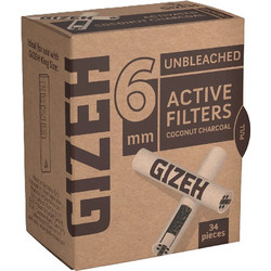 Gizeh Unbleached Active Filters 6mm 34 Φιλτράκια
