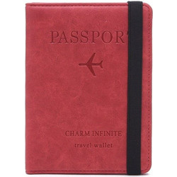 RFID Signal Block Passport & Credit Card Case Θήκη Καρτών και Διαβατηρίου - Κόκκινο ΟΕΜ