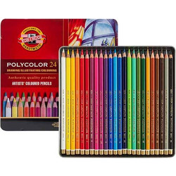 Koh-I-Noor Polycolor Κασετίνα Ξυλομπογιές Σετ 24τμχ 3824