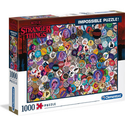 Puzzle Clementoni Stranger Things Badges Impossible 1000 Κομμάτια