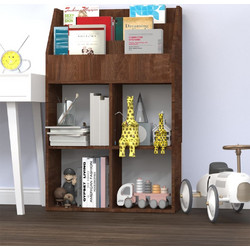 vidaXL Παιδικό Ράφι Περιοδικών Καφέ Δρυς 71x30x114cm Επεξεργ. ξύλο 1 τεμ