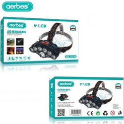 Φακός Κεφαλής LED με USB, χωρίς μπαταρίες Aerbes AB-Z1018