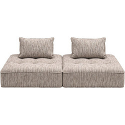 Kare Design Portofino Καναπές 2/Set Ύφασμα Γκρι 212x106x75cm