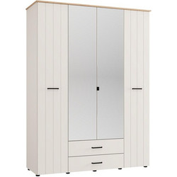 ΝΤΟΥΛΑΠΑ ΜΕ ΚΑΘΡΕΦΤΗ LAMBETH 4K2F2O h207 CASHMERE-ARTISAN OAK ΧΡΩΜΑ 158x54x208εκ