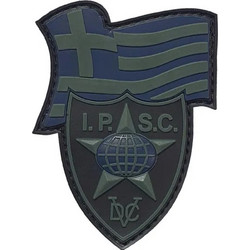 I.P.S.C. Ελληνική Σημαία - Σήμα PVC - Χρώμα: Black / OD Green