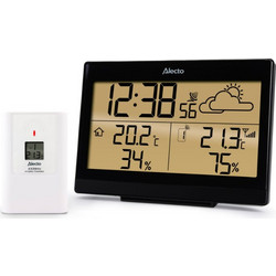 Alecto WS-2300 Weather Station with Wireless Sensor, Black