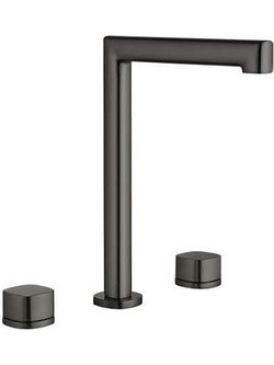 Μπαταρία Νιπτήρος 2 Λαβών IMEX TOSCANA BAT064/BGM PVD Ψηλή Black Gun Metal