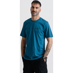 Ανδρικό T-Shirt Cotton4all 25-208 Πετρολ - Ανθρακί