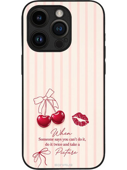 Sonique Stripe Stories Series Θήκη με Σχέδιο «Do It Twice» (iPhone 14 Pro)