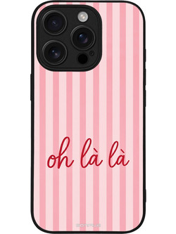 Sonique Stripe Stories Series Θήκη με Σχέδιο «Oh La La - Ροζ» (iPhone 16 Pro)