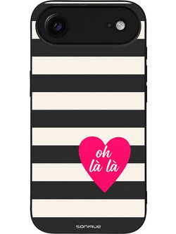 Sonique Stripe Stories Series Θήκη Oh La La Black (iPhone 17 Air)