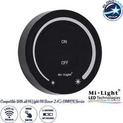 GLOBOSTAR(R) MiBOXER-FUT087-B 71403 Ασύρματο Χειριστήριο Αφής 1 Ζώνης DC 3V(2 x AAA) IP20 - RF 2.4GHz - Μαύρο - Μ8 x Π8 x Υ1.8cm