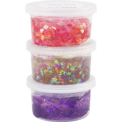 Creativ Company - Sequin Clay, purple/pink harmony, 3x60 g/ 1 pack (787480)