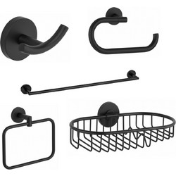 Σετ 5 Αξεσουάρ Μπάνιου Bronze Art Σειρά Loft 500 Black Mat