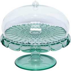 Guzzini VANITY Cake Stand with Dome Matcha green