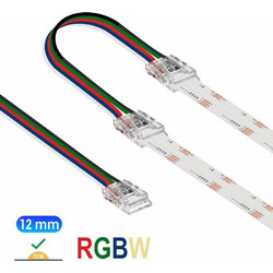 Cubalux Ενδιάμεσος κονέκτορας IP20/65 με καλώδιο 15cm για RGBW ταινία led COB πλάτους 12mm - Τεμ. - Cubalux - 430032