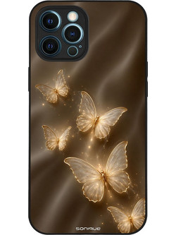 Sonique Diva Series Back Cover Gold Butterflies (iPhone 12 Pro Max)