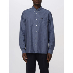 Fred Perry Ανδρικό Πουκάμισο Μακρυμάνικο Μπλε M5650-111