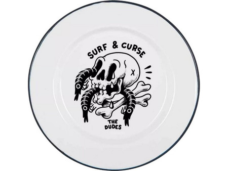 THE DUDES SURF AND CURSE ENAMEL PLATE MULTICOLOR