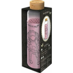 Stor Gorjuss Παιδικό Μπουκάλι Γυάλινο BPA Free Ροζ 585ml