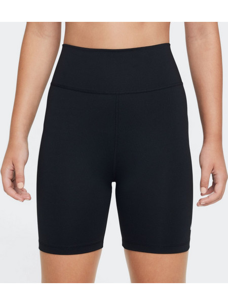 Nike One Dri-FIT 5" Girl's Biker Shorts Black / White