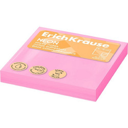 Αυτοκόλλητες Σημειώσεις Erichkrause 75x75mm 100φ. Neon Pink 61657
