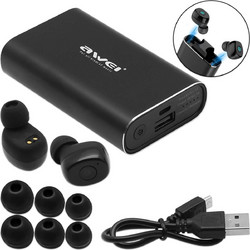 Awei T85 Ακουστικά Bluetooth In Ear Ανθεκτικά στο Νερό Black