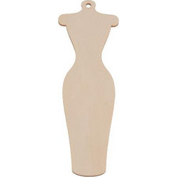 Ξύλινο Γυναικείο Torso Σελιδοδείκτης 15,5x5x0,3cm