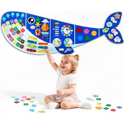 Vevor Busy Board 12 in 1 Φάλαινα Foldable Montessori Πίνακας Δραστηριοτήτων