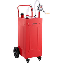 VEVOR Δοχείο καυσίμου 113,6L από ανθρακοχάλυβα με χειροκίνητη αντλία και 4 ρόδες, κόκκινο JSJYCSYBCYQYD3YE9001V0