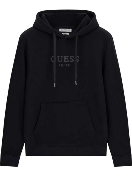 Guess Basic Box Logo Ανδρικό Φούτερ με Κουκούλα Μαύρο M6YQ36K4243-JBLK