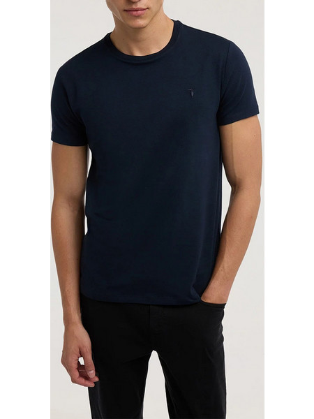 TRUSSARDI SLIM FIT T-SHIRT - ESSENTIAL LEVRIERO - STRETCH JERSEY MTS01J01-0B1 DarkBlue