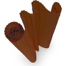 Καλαμωτή PVC 14mm Μισό Καλάμι 100x300εκ. - Καφέ