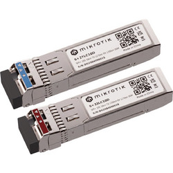 MikroTik S+2733LC10D, Industrial BiDi SFP+ modules, SingleMode, 10km, 10G, WDM (2-Pack)