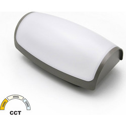 Adeleq Led Απλίκα Οβάλ 12W CCT Γκρι (21-01286)