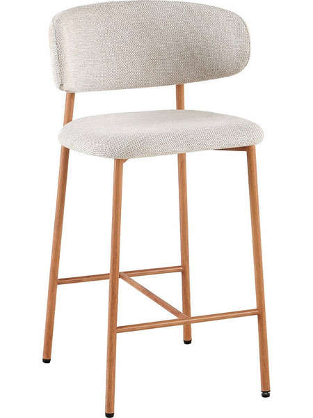Homemarkt ΣΚΑΜΠΟ-ΜΠΑΡ ΜΕΣ.ΥΨΟΥΣ KIMO HM18462.05 ΜΠΕΖ ΥΦΑΣΜΑ-ΜΕΤΑΛ.ΠΟΔΙΑ ΟΨΗ ΞΥΛΟΥ 47x48x93Υεκ