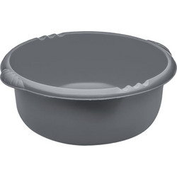 Premium Λεκάνη Πλαστική Στρογγυλή Ασημί 4lt